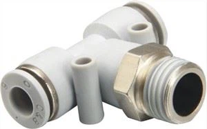 Πνευματικό εξάρτημα αρσενικού μπλουζάκι με επινικελωμένο λευκό ορείχαλκο Apb